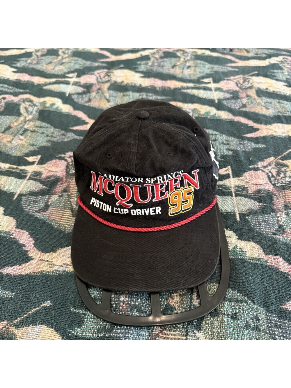 Vintage Pixar Cars Lightning McQueen Radiator Springs Movie Promo Hat OSFM